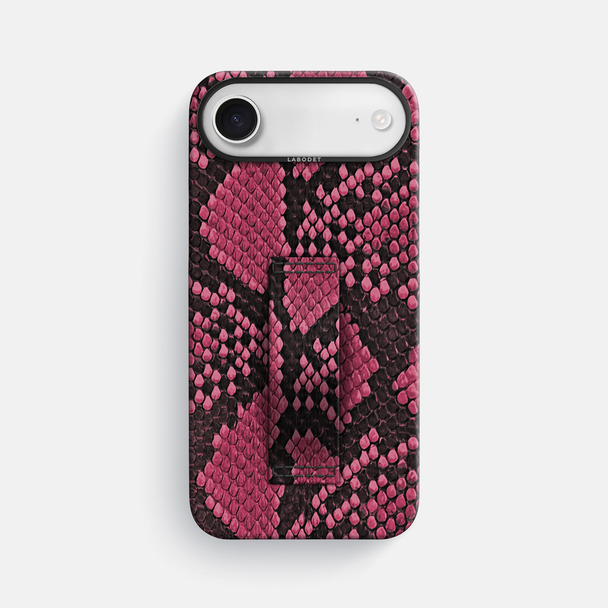 Finger Case For iPhone 17 Air In Deluxe Python -1 | Burgundy-Black