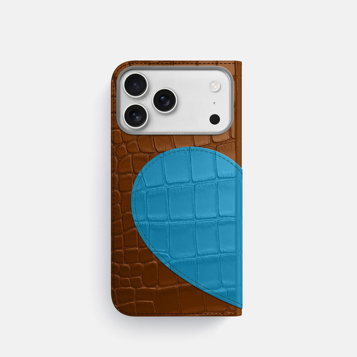 Folio Case With Heart For iPhone 18 Pro In Alligator -3 | Honey-Steel