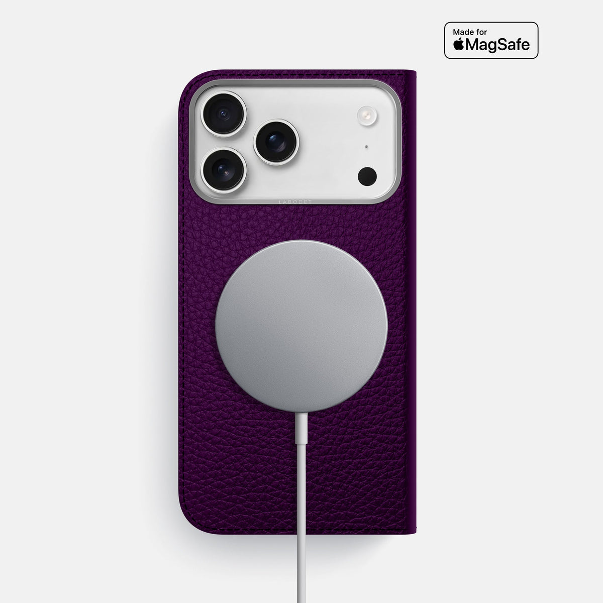 Folio Case For iPhone 18 Pro Max In Calf -3 | Violet-Steel