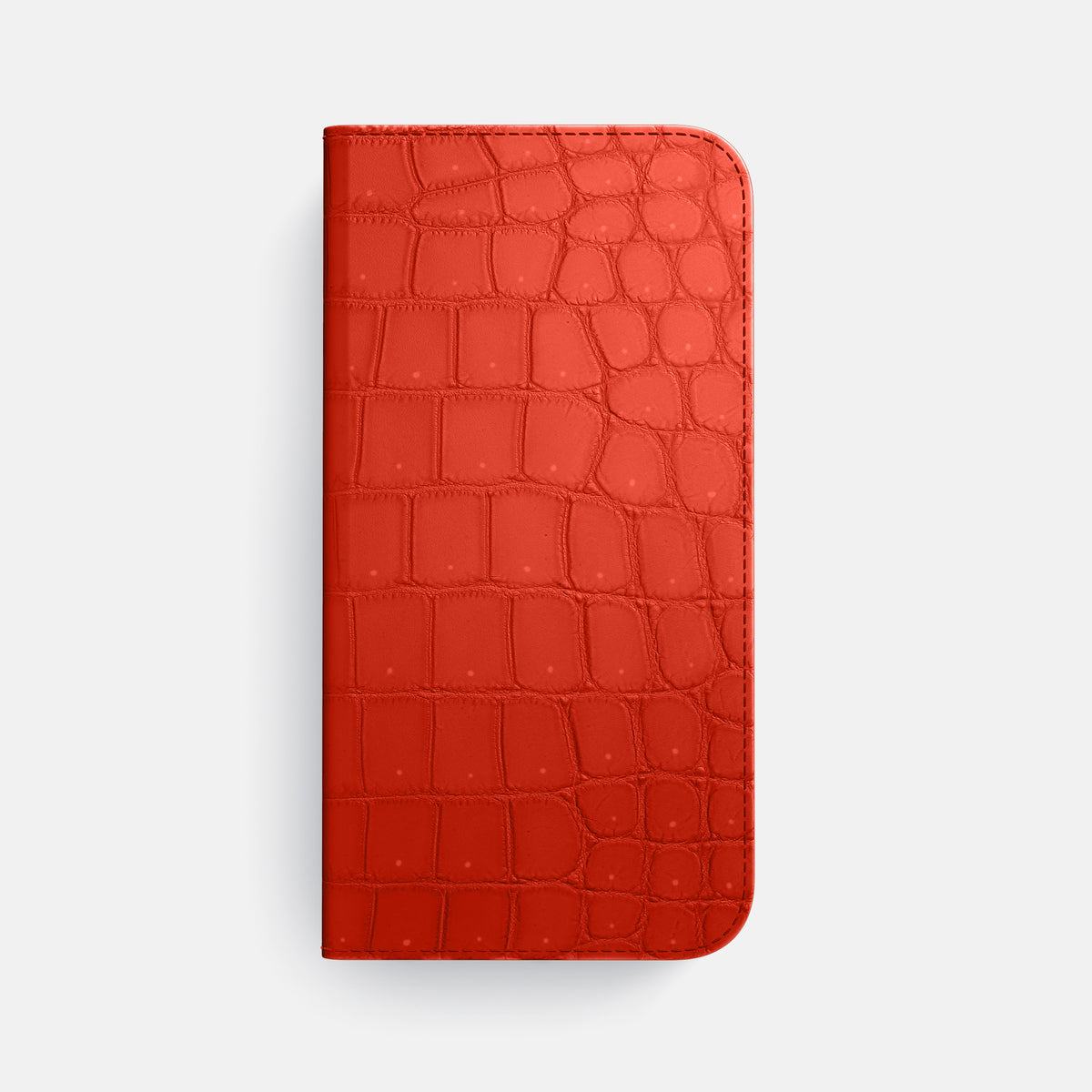 Folio Case For iPhone 17 Air In Porosus Crocodile -4 | Rust-Black