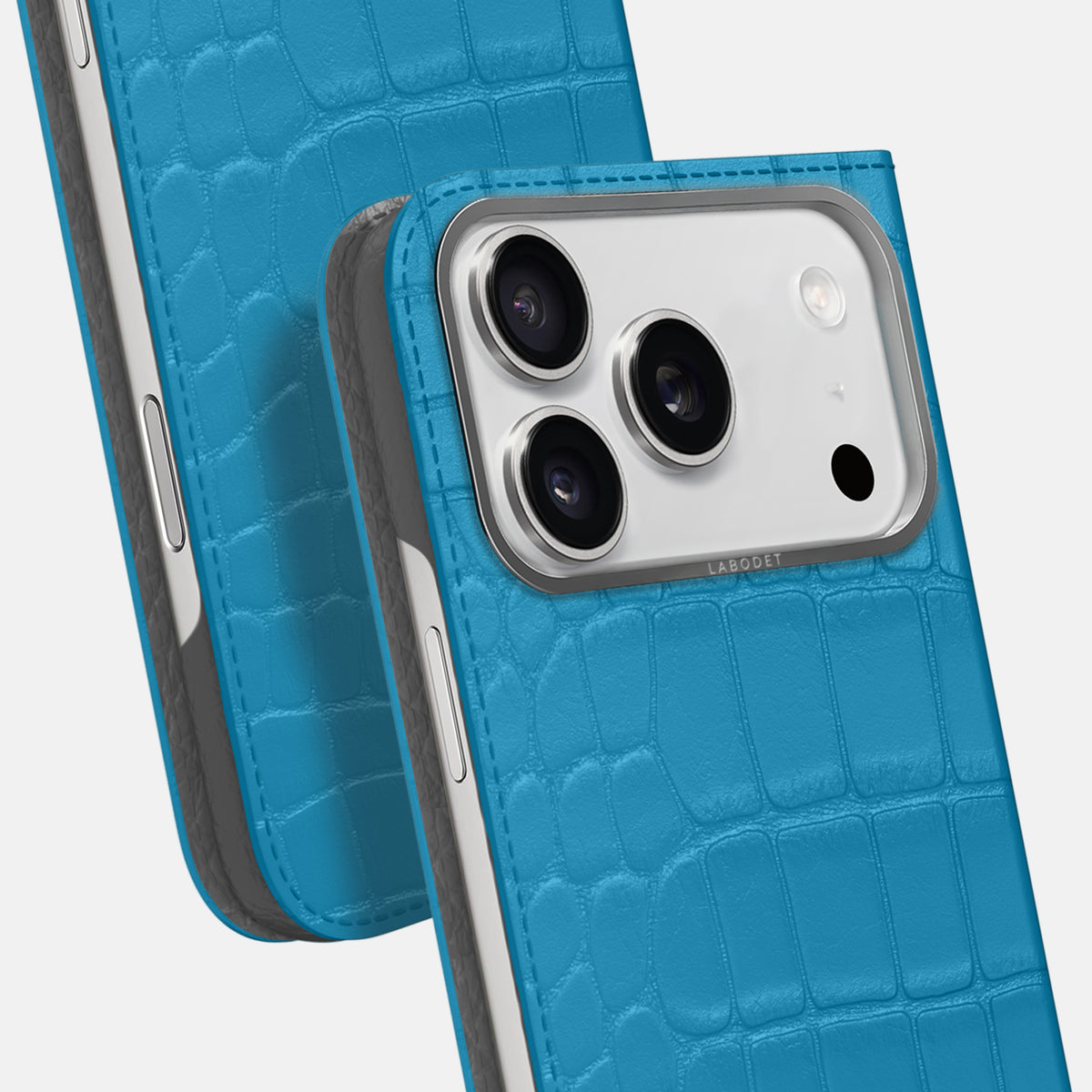 Folio Case For iPhone 17 Pro Max In Alligator -5 | Curaçao-Blue-Steel