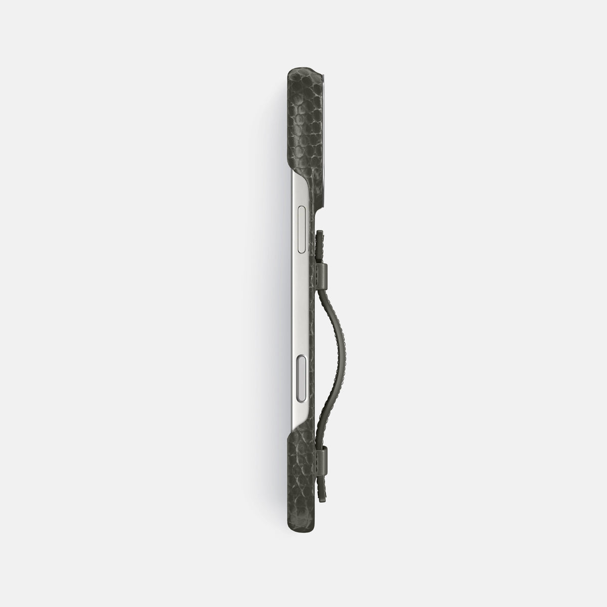 Handle Case For iPhone 17 Pro Max In Lizard -3 | Grey-Steel