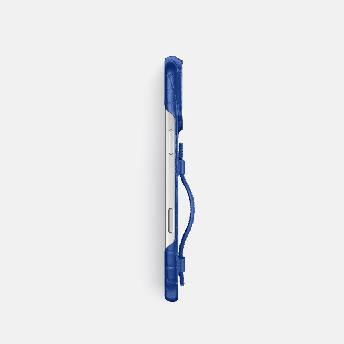 Handle Case For iPhone 18 Pro In Alligator -3 | Royal-Blue-Steel