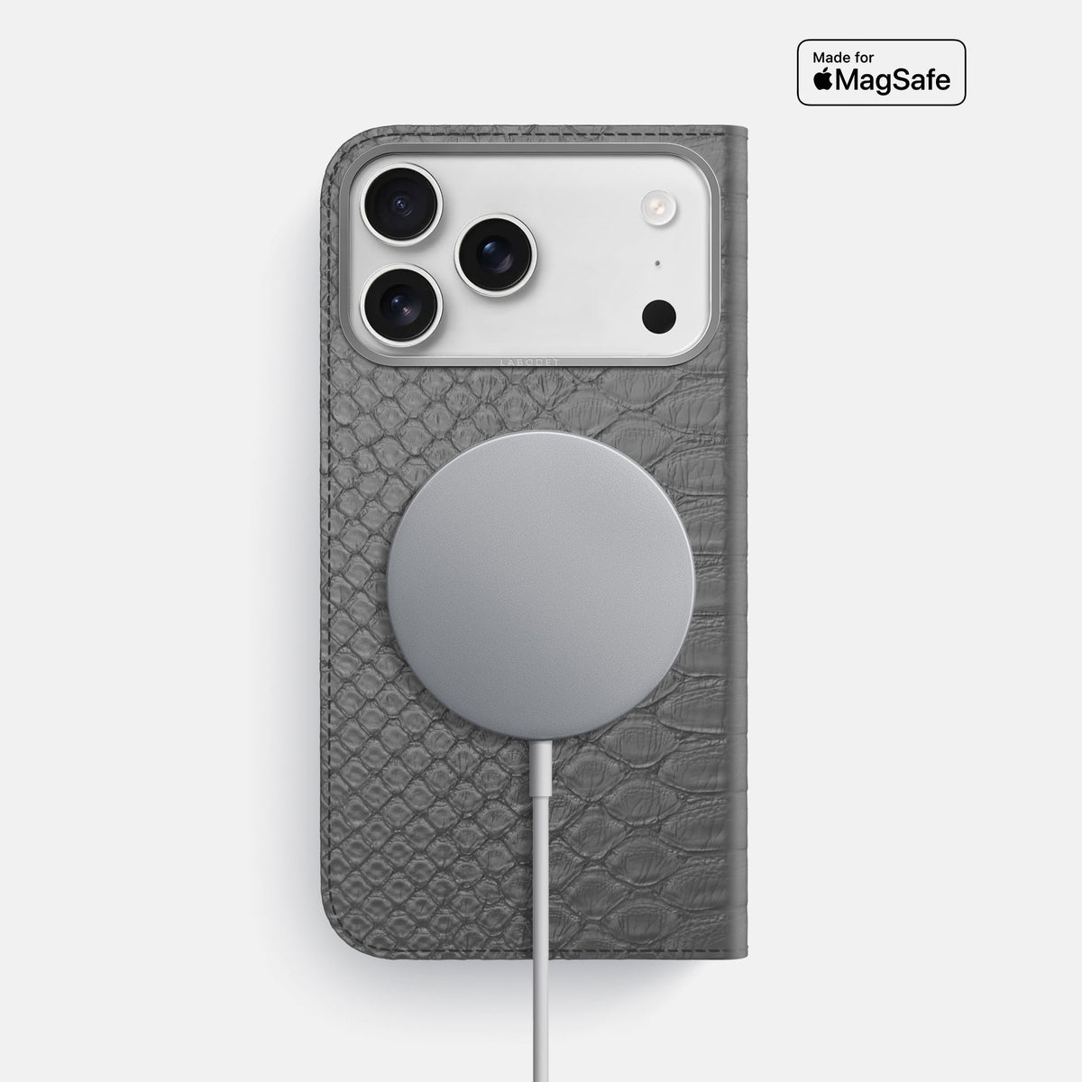 Folio Case For iPhone 18 Pro Max In Python -3 | Grey-Steel
