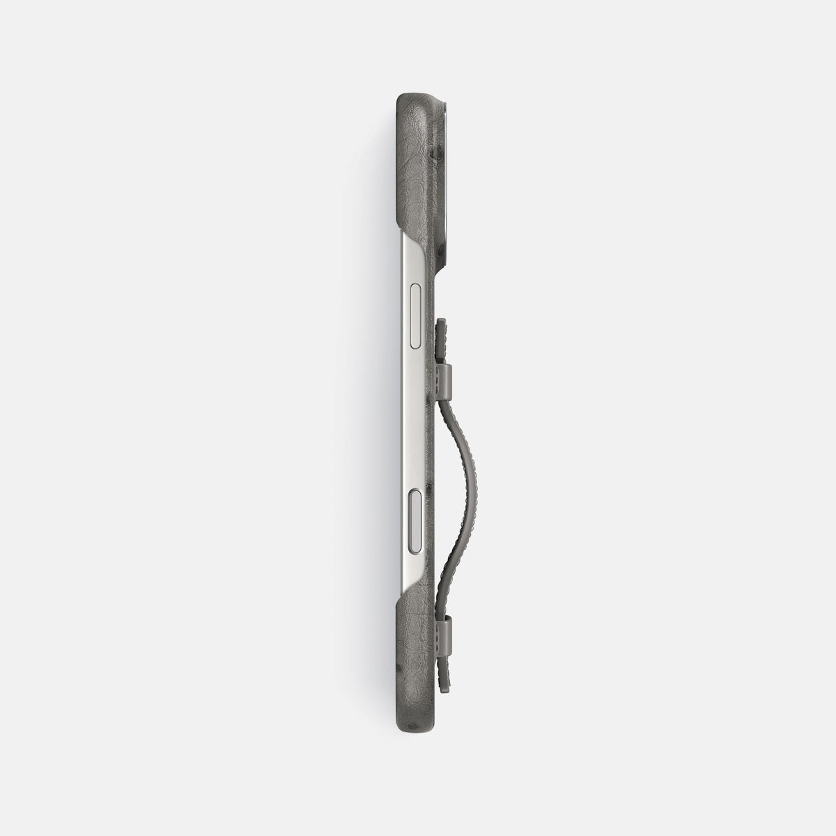 Handle Case For iPhone 18 Pro Max In Ostrich -3 | Grey-Steel