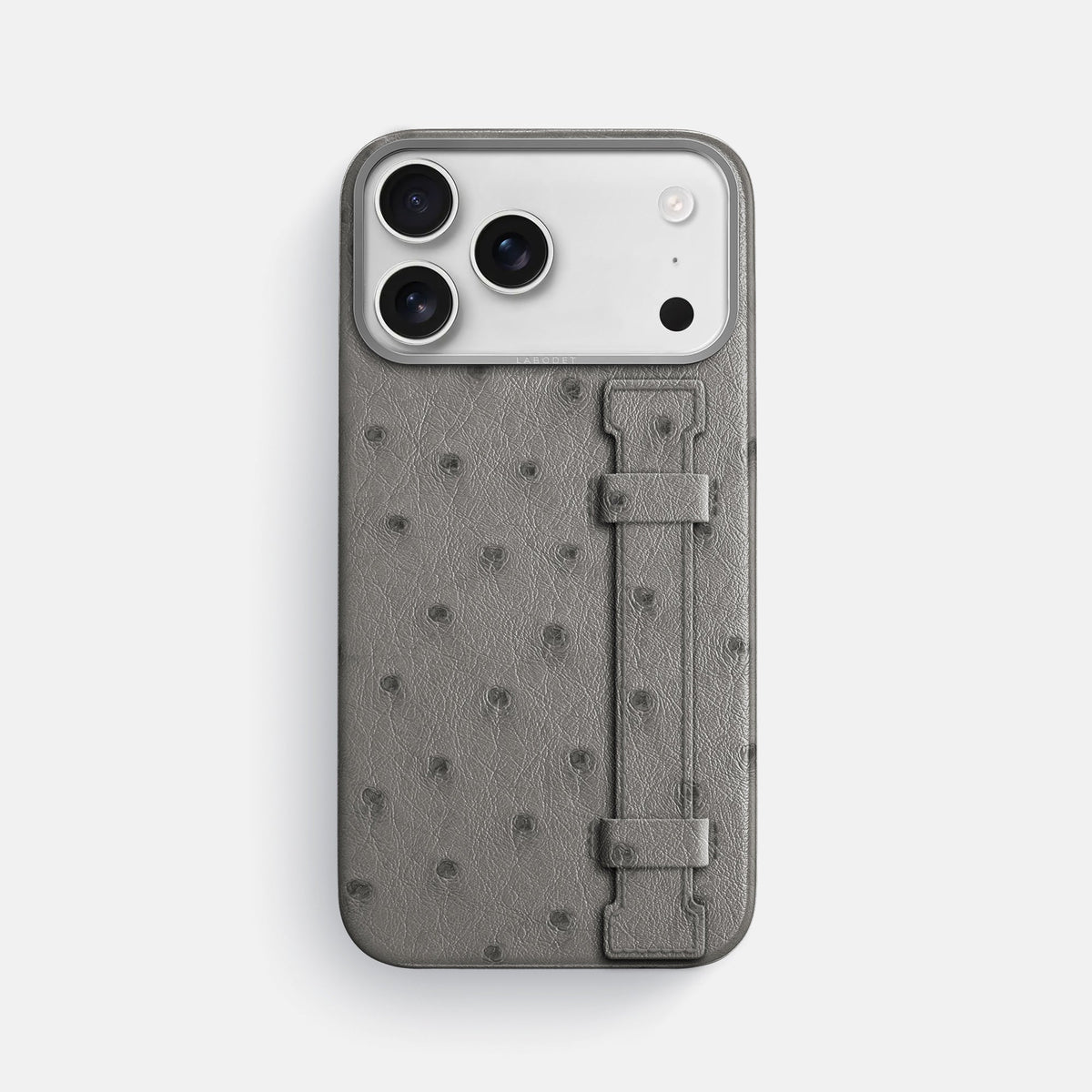 Handle Case For iPhone 18 Pro Max In Ostrich -1 | Grey-Steel
