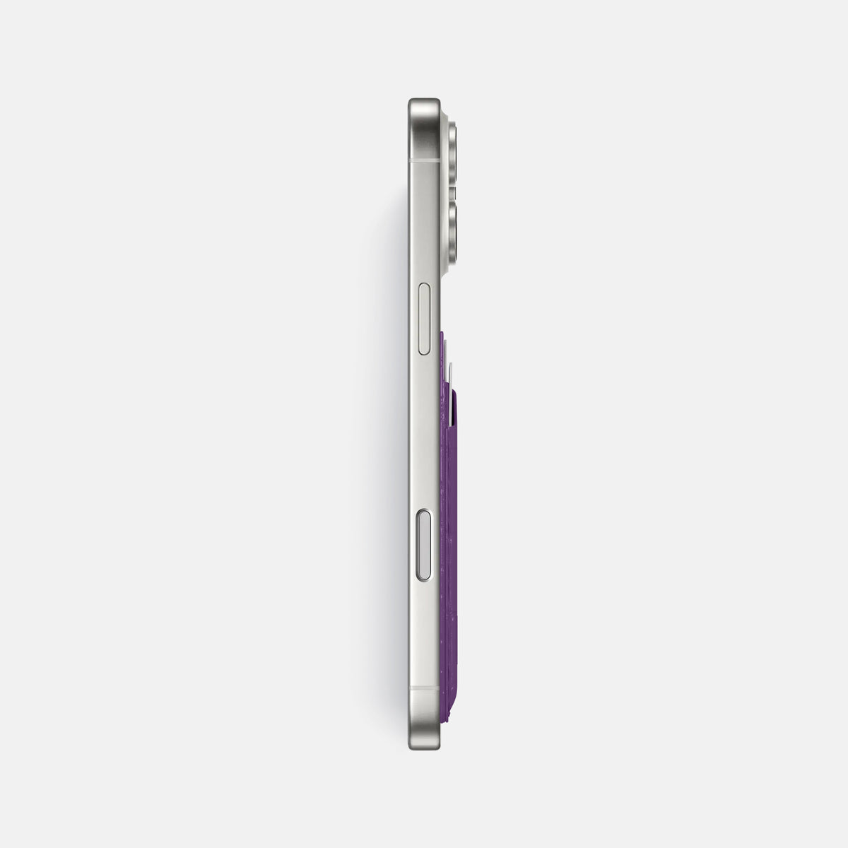 MagSafe Wallet For iPhone 17 Pro Max In Porosus Crocodile -3 | Purple