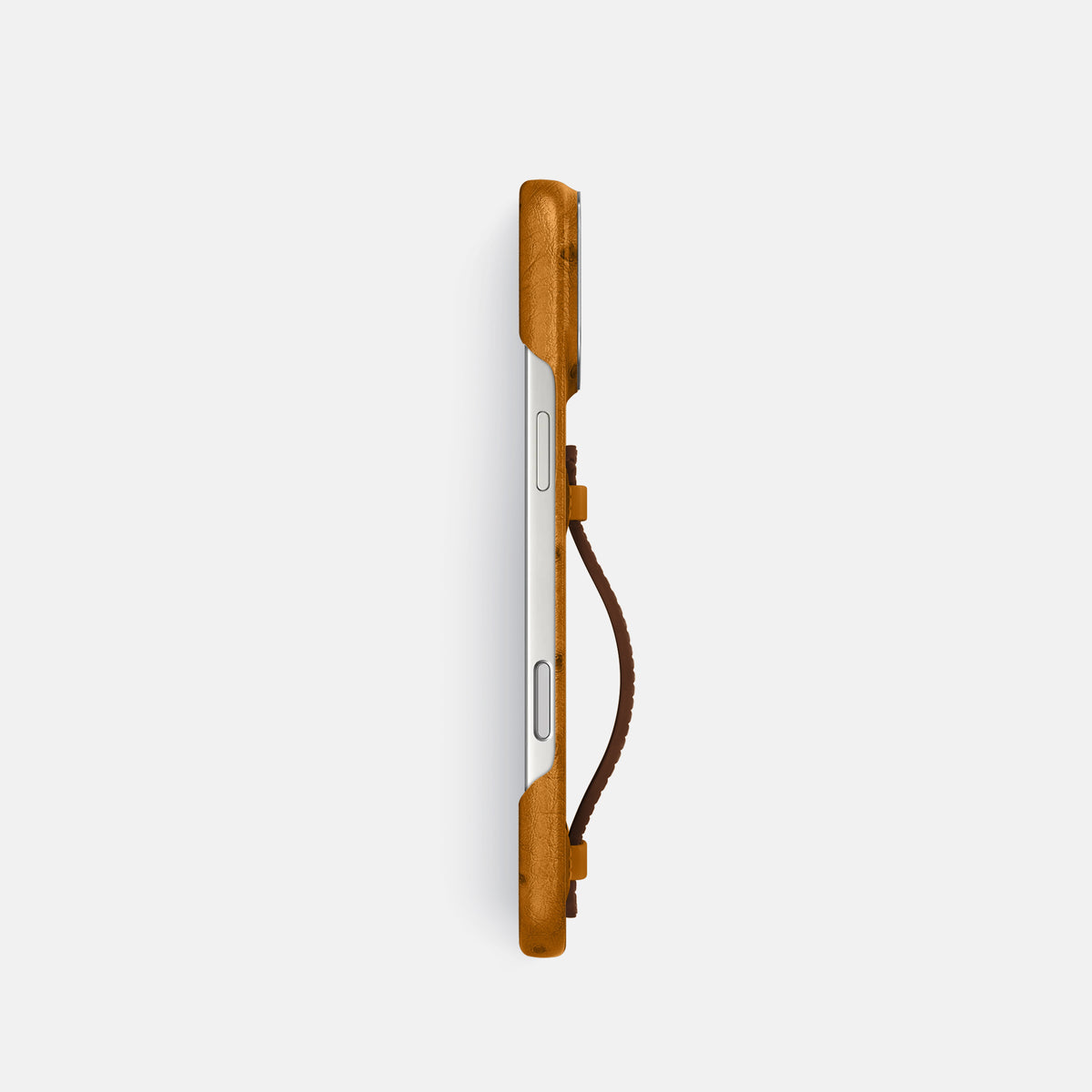 Center Handle Coloré For iPhone 17 Pro In Ostrich -2 | Chestnut-Steel