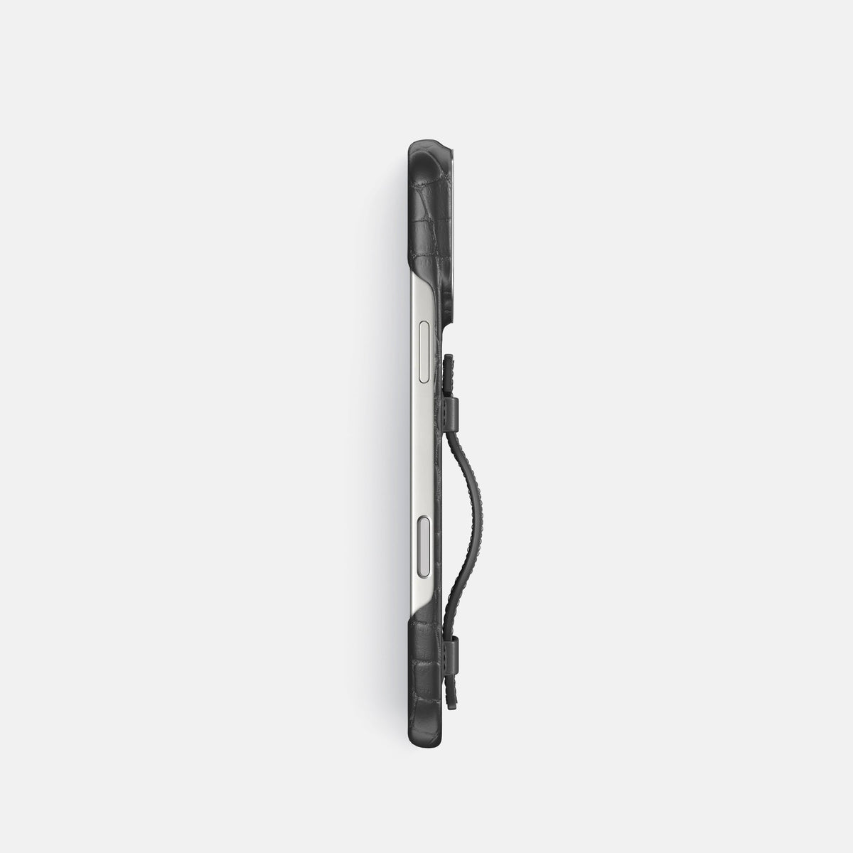 Handle Case For iPhone 18 Pro In Alligator -3 | Grey-Steel