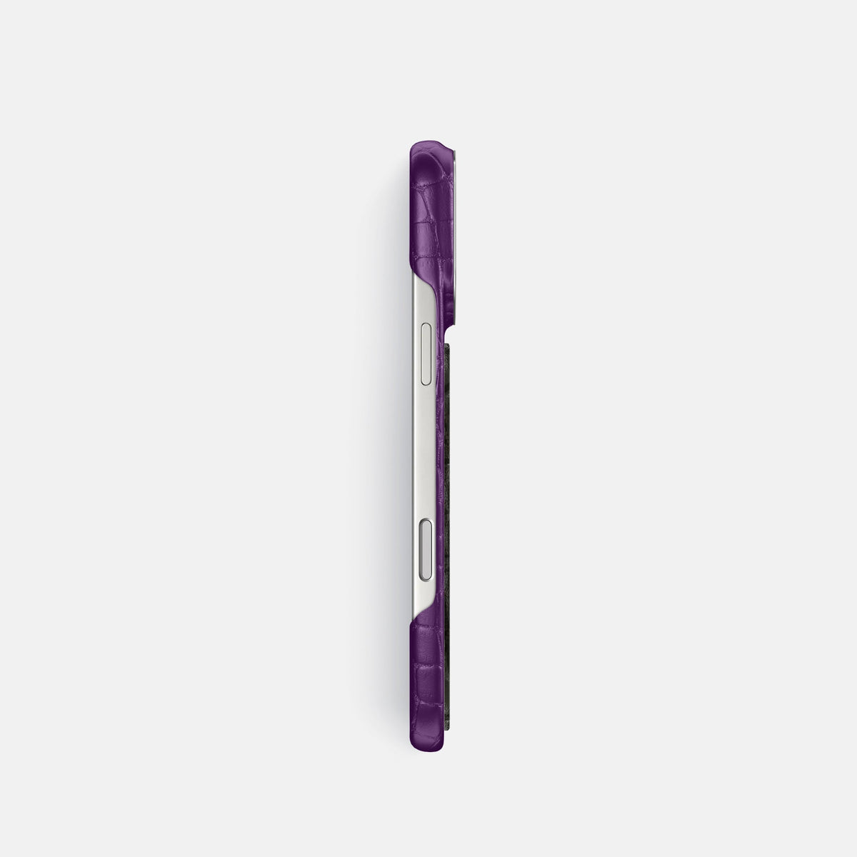 Classic Case With Carbon Dragon For iPhone 18 Pro In Alligator -3 | Purple-Steel