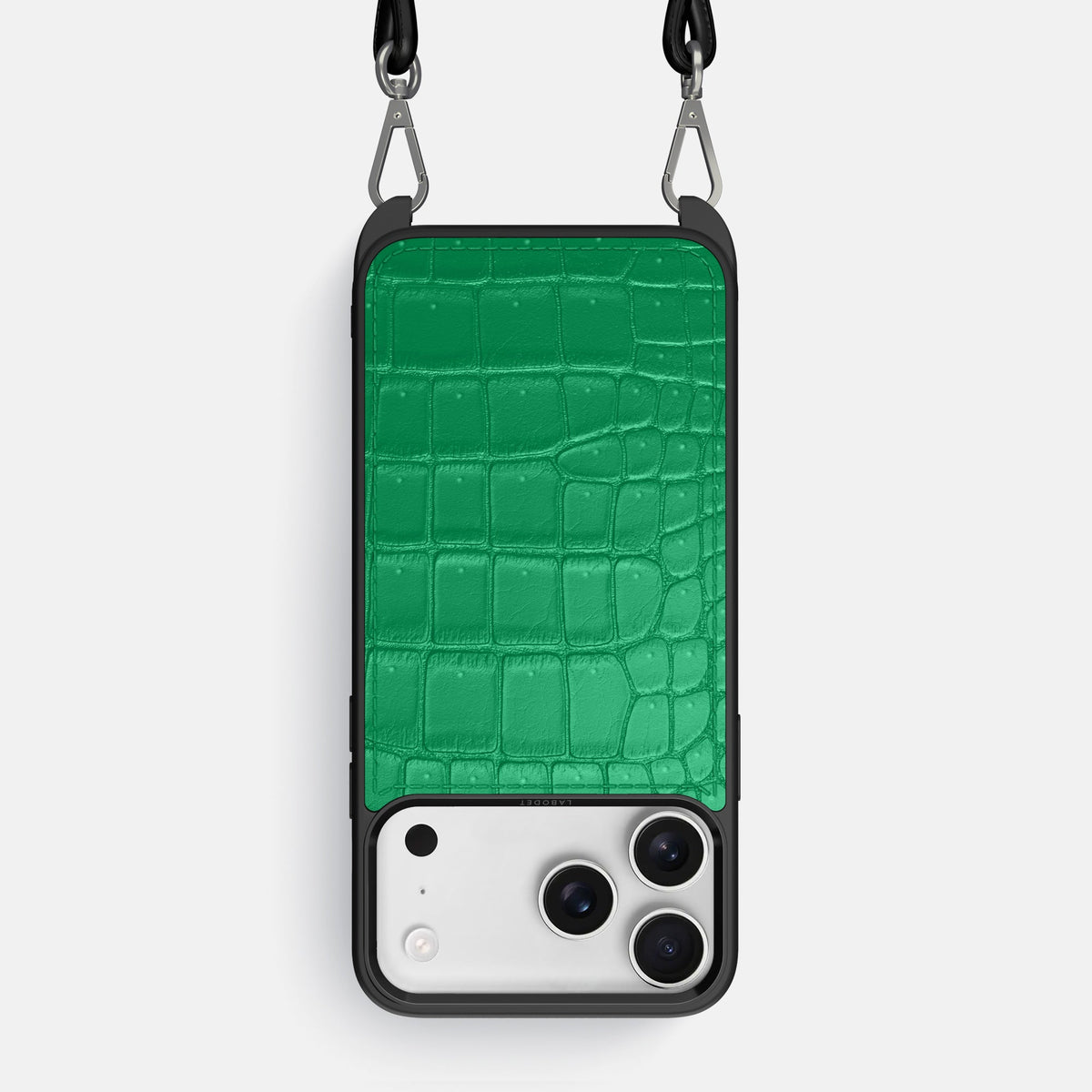 Crossbody Sport Case For iPhone 18 Pro Max In Porosus Crocodile -1 | Cactus-Green
