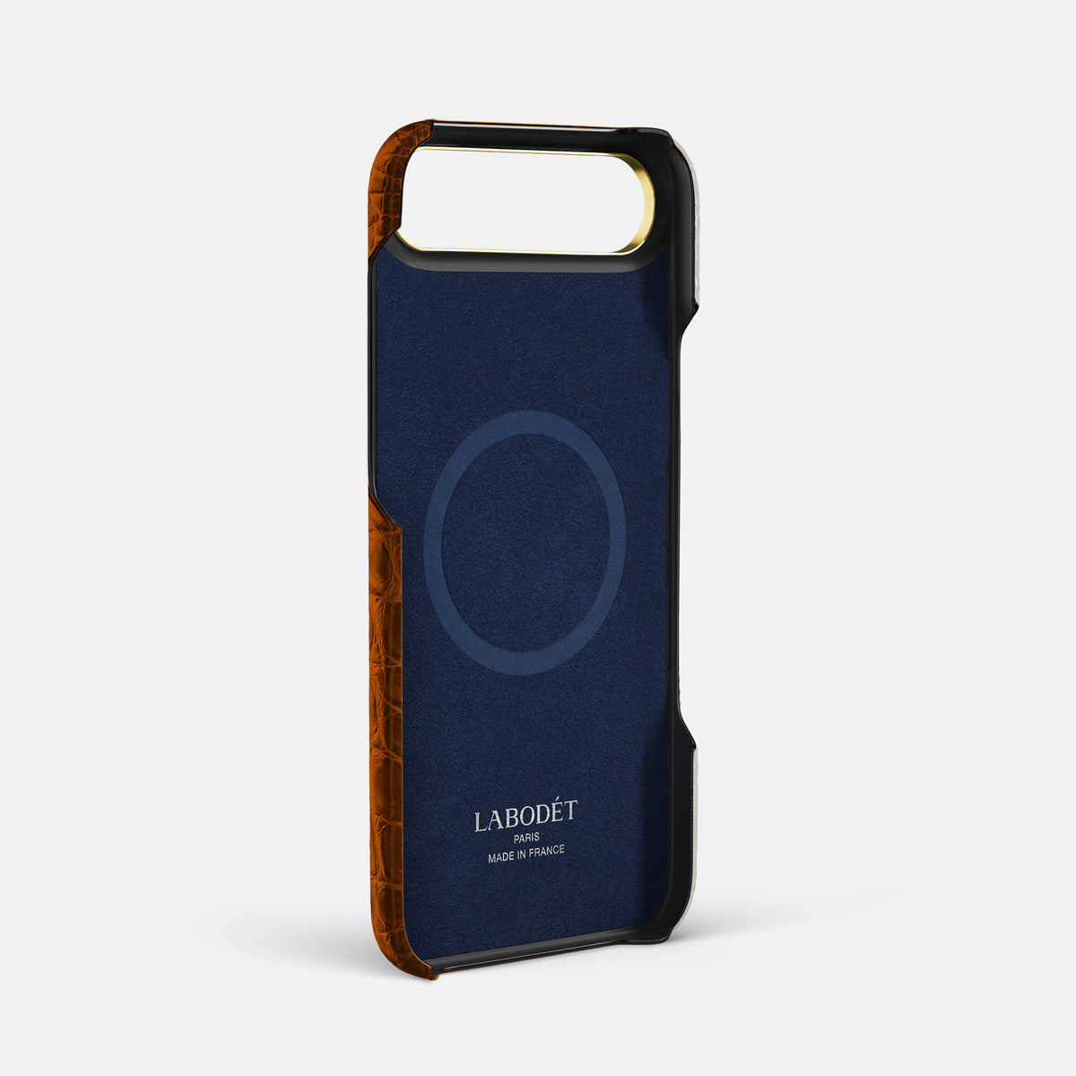 Double Card Case For iPhone 17 Air In Himalayan Crocodile -4 | Orange-Gold