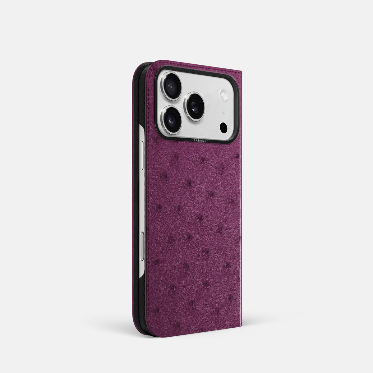 Folio Case For iPhone 18 Pro In Ostrich -1 | Purple-Black