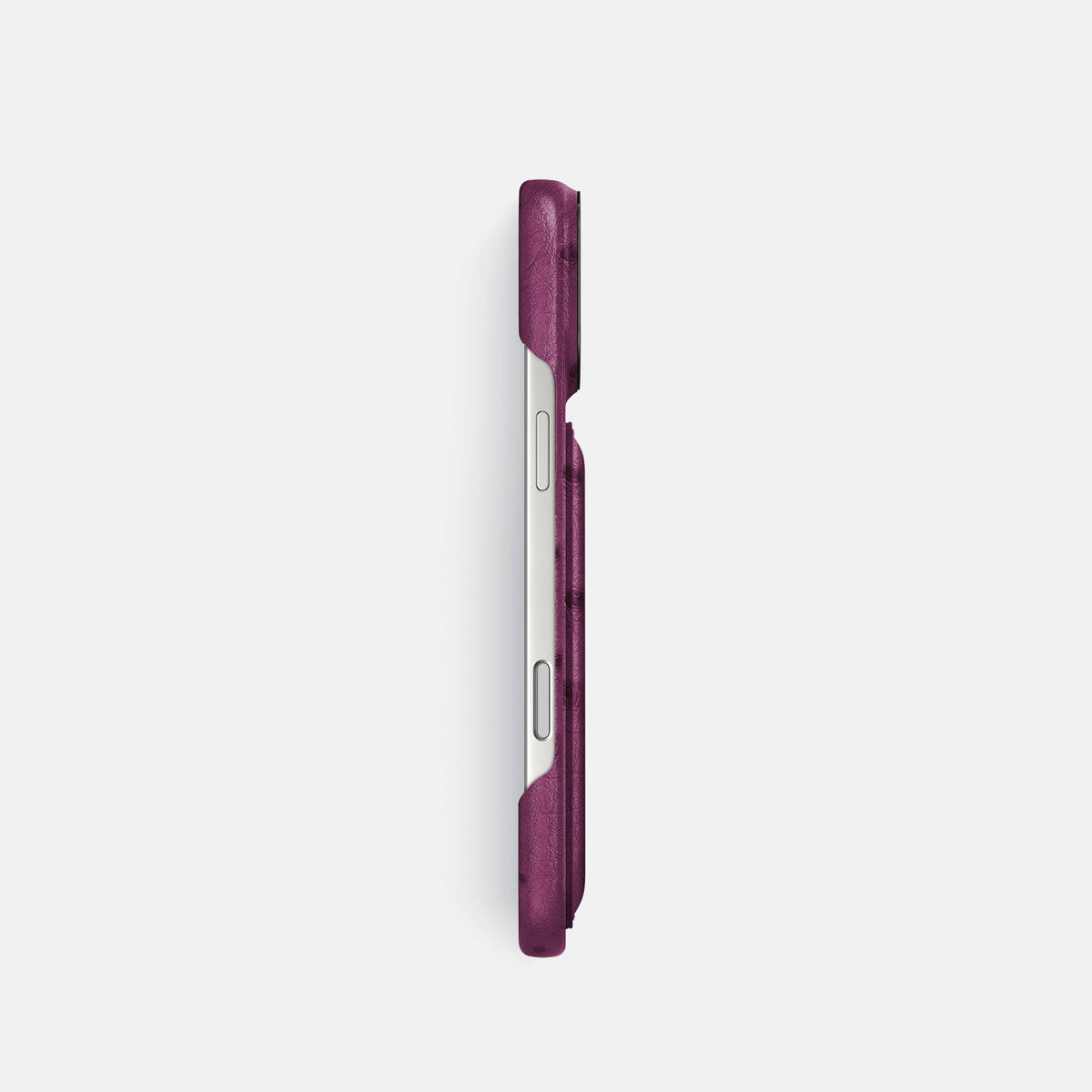 Double Card Case For iPhone 18 Pro In Ostrich -3 | Purple-Black