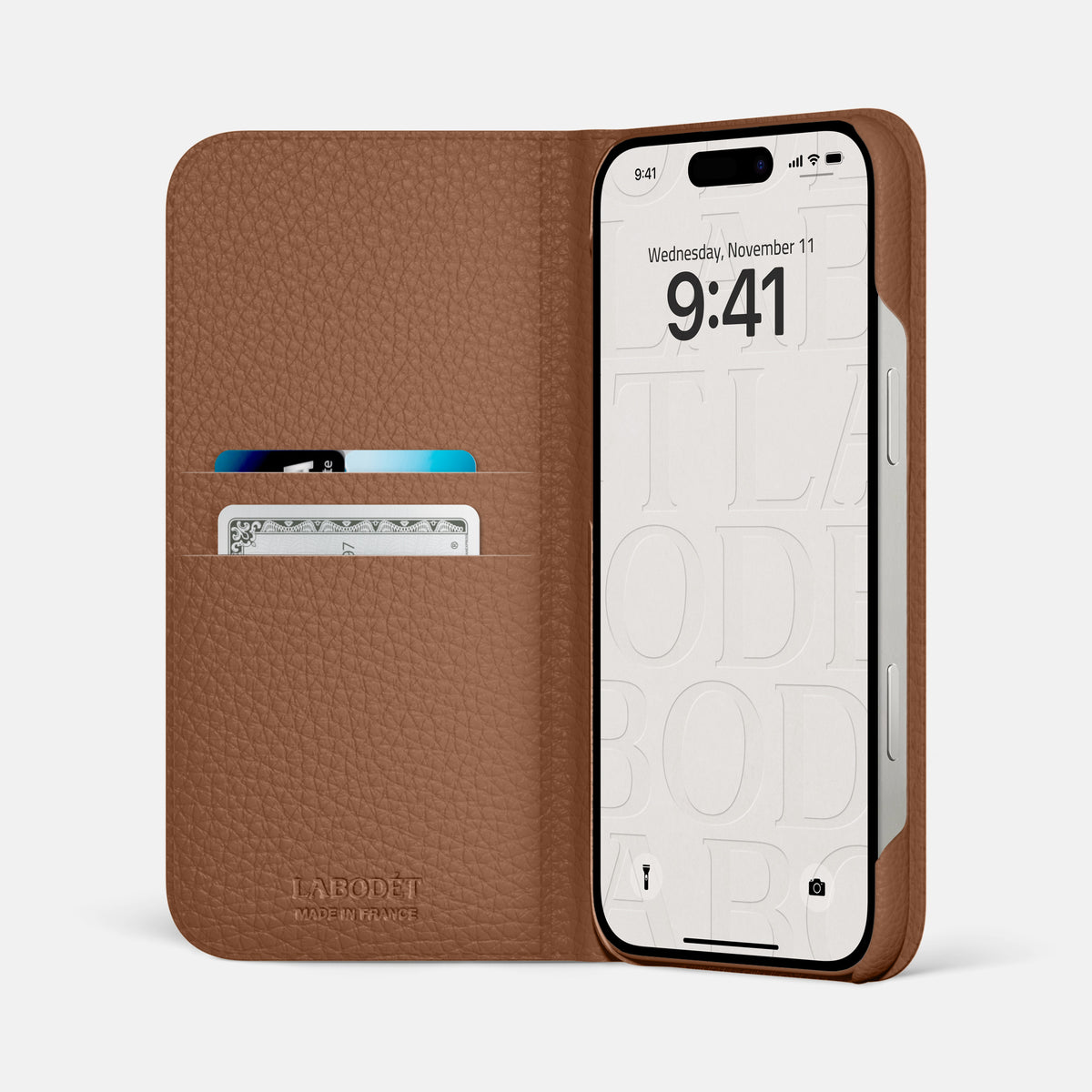 Folio Slim Case For iPhone 17 Pro Max In Calf -2 | Caramel