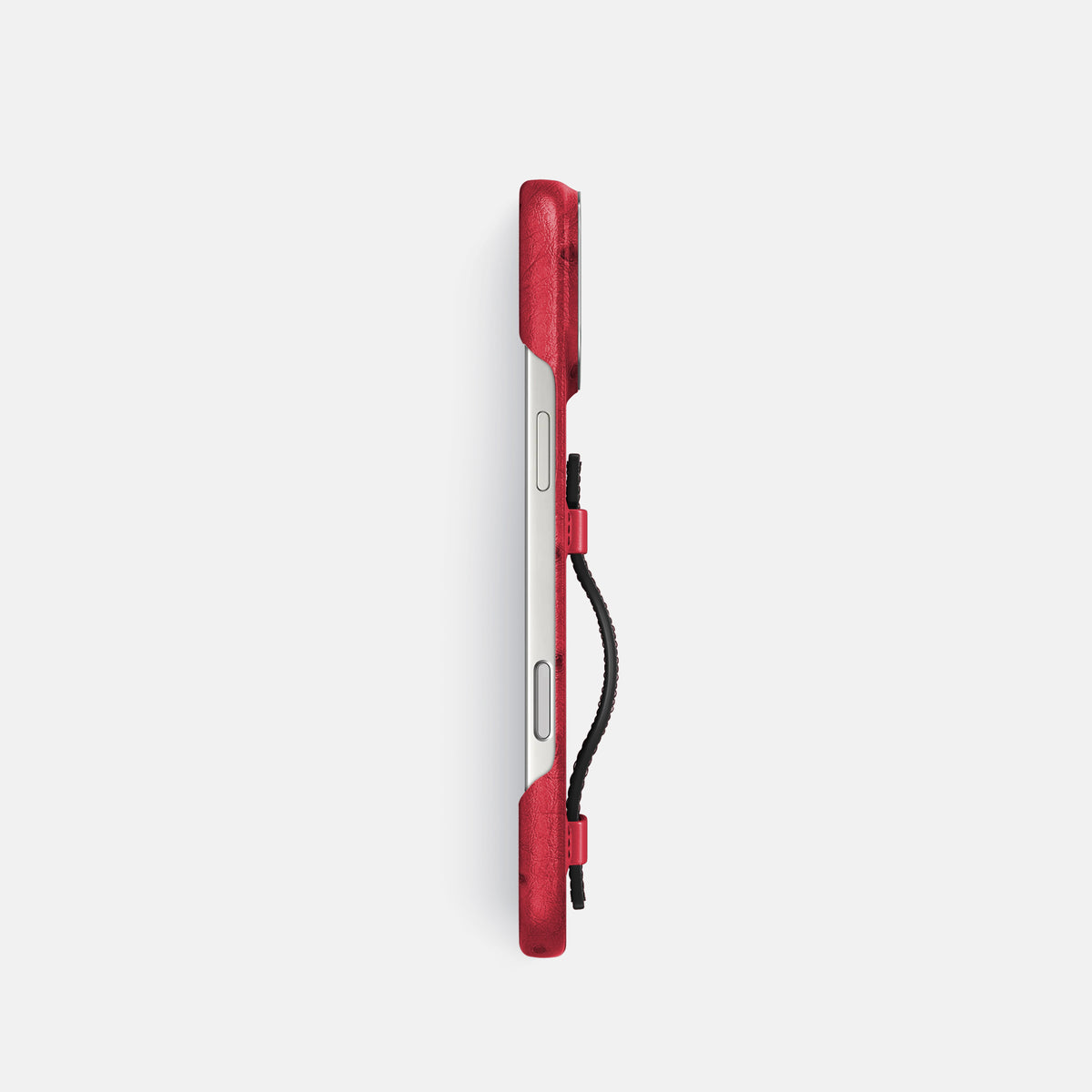 Handle Case Coloré For iPhone 17 Pro In Ostrich -3 | Red-Steel