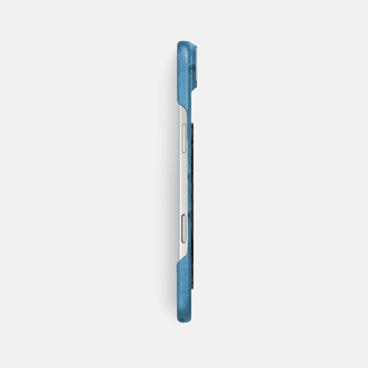 Classic Case With Carbon Dragon For iPhone 17 Air In Ostrich -3 | Blue-Jeans-Steel