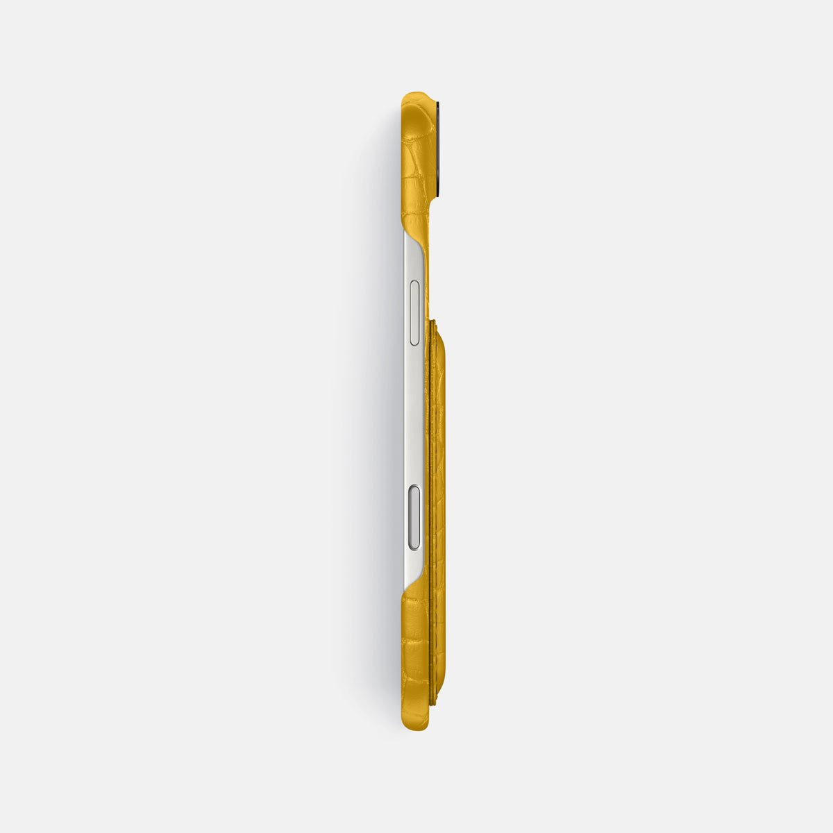 Double Card Case For iPhone 17 Air In Alligator -3 | Yellow-Black