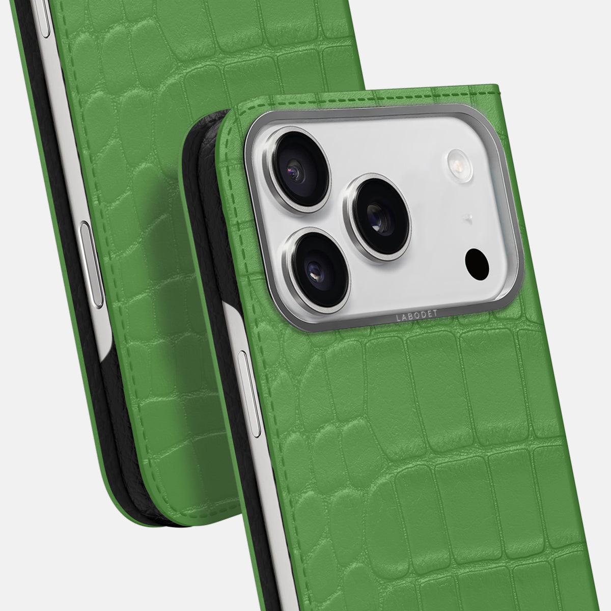 Folio Case For iPhone 17 Pro Max In Alligator -5 | Apple-Green-Steel