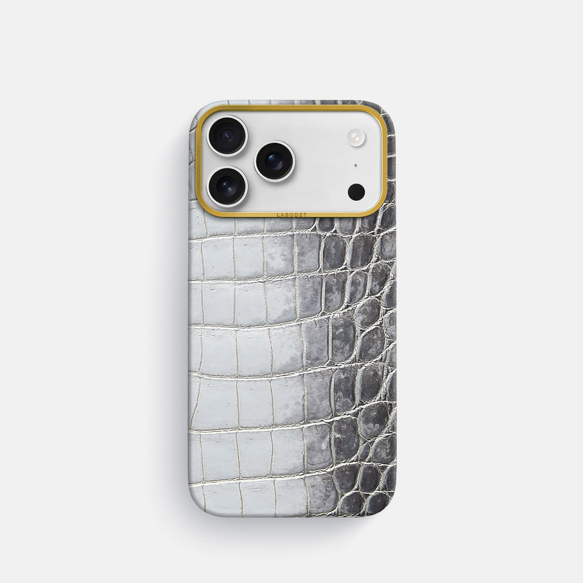 Classic Case For iPhone 18 Pro In Himalayan Crocodile -1 | Silver-Gold