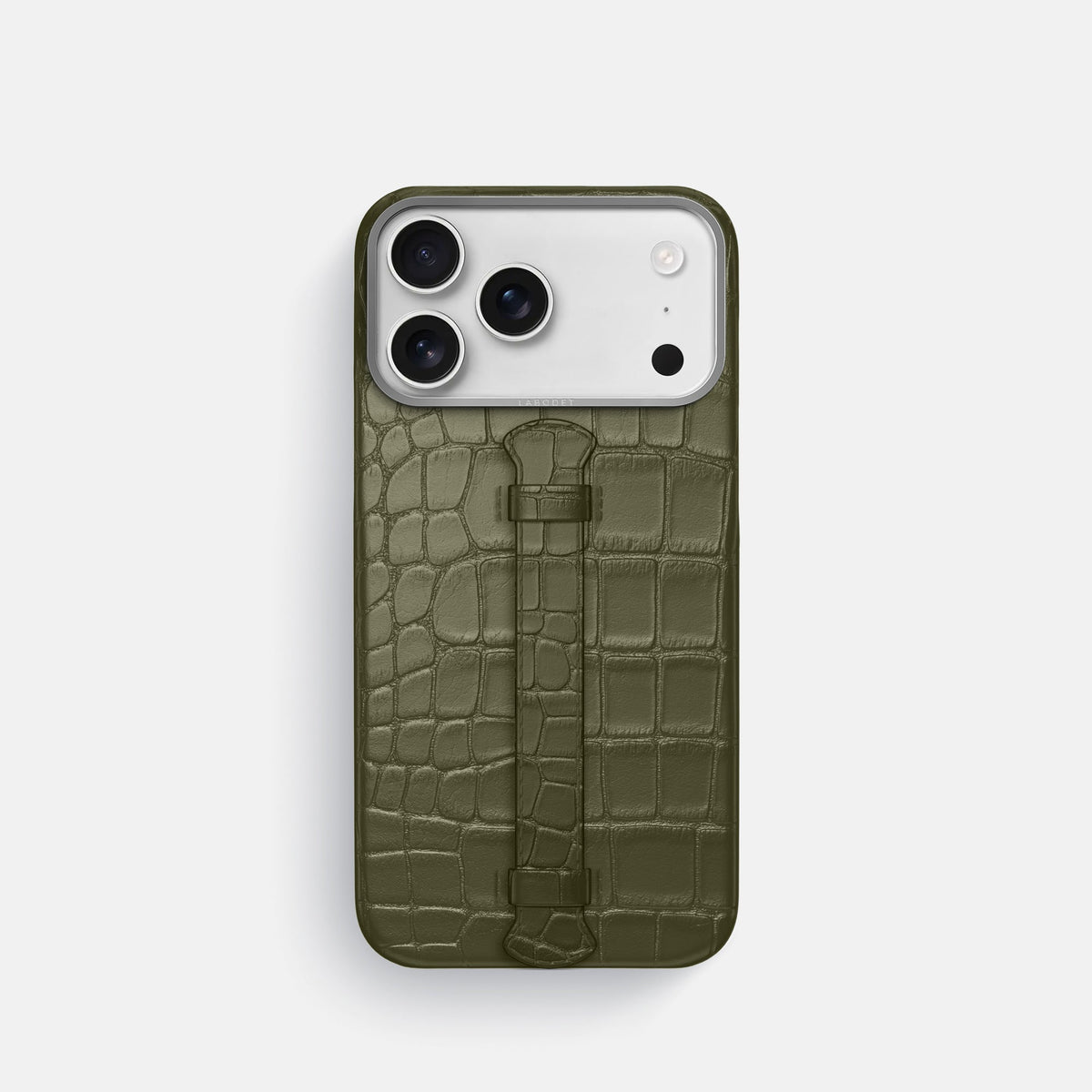 Center Handle For iPhone 18 Pro In Alligator -1 | Kaki-Green-Steel