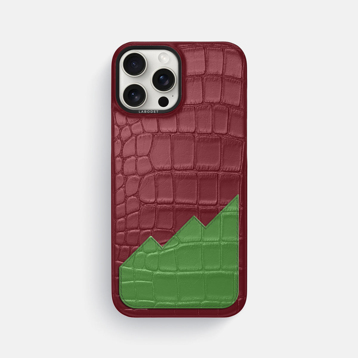 Classic Case With UpOnly For iPhone 16 Pro Max In Alligator -1 | Burgundy-Black