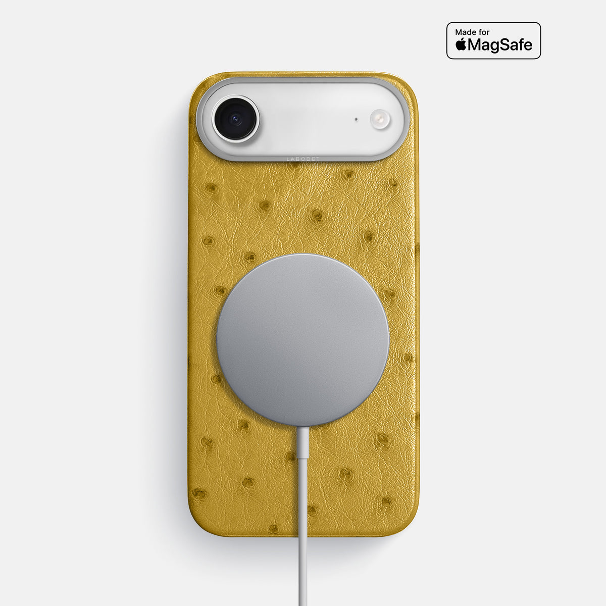 Classic Case For iPhone 17 Air In Ostrich -5 | Gold-Steel