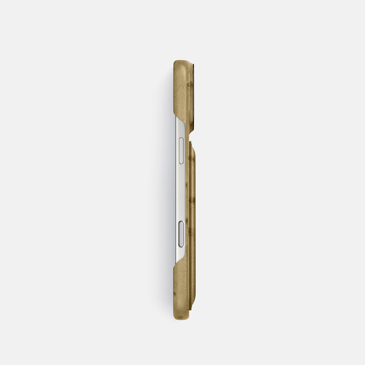 Double Card Case For iPhone 18 Pro In Ostrich -3 | Desert-Sand-Black