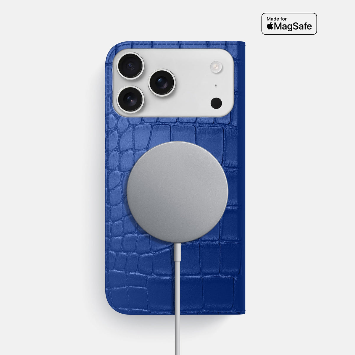 Folio Slim Case For iPhone 18 Pro Max In Alligator -3 | Royal-Blue