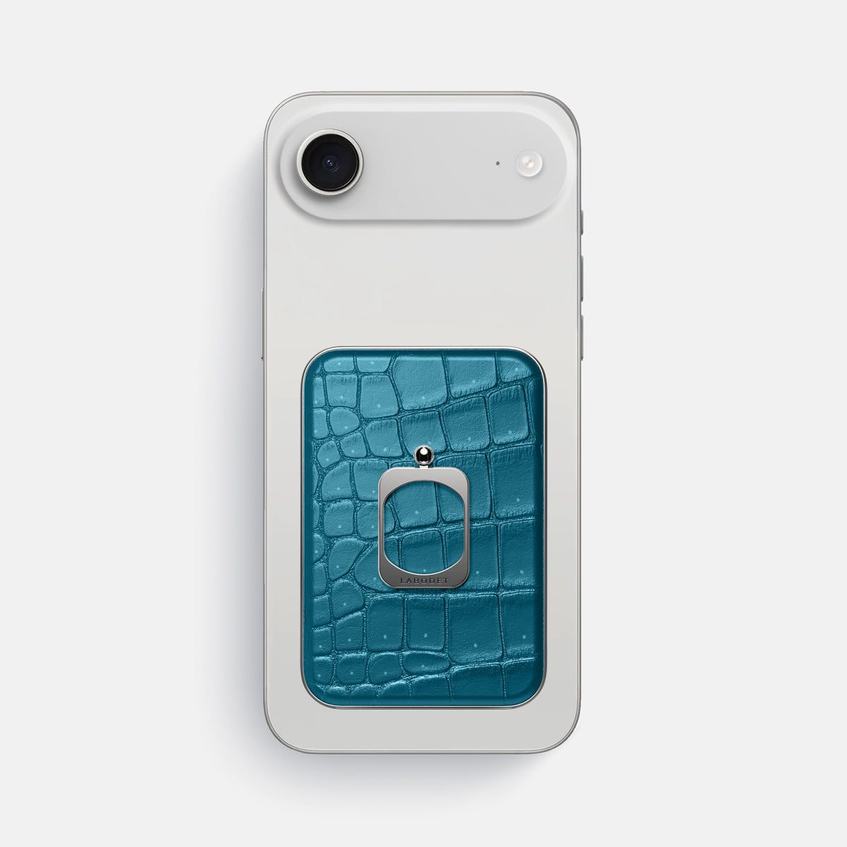 MagSafe Ring For iPhone 17 Air In Porosus Crocodile -2 | Turquoise-Steel
