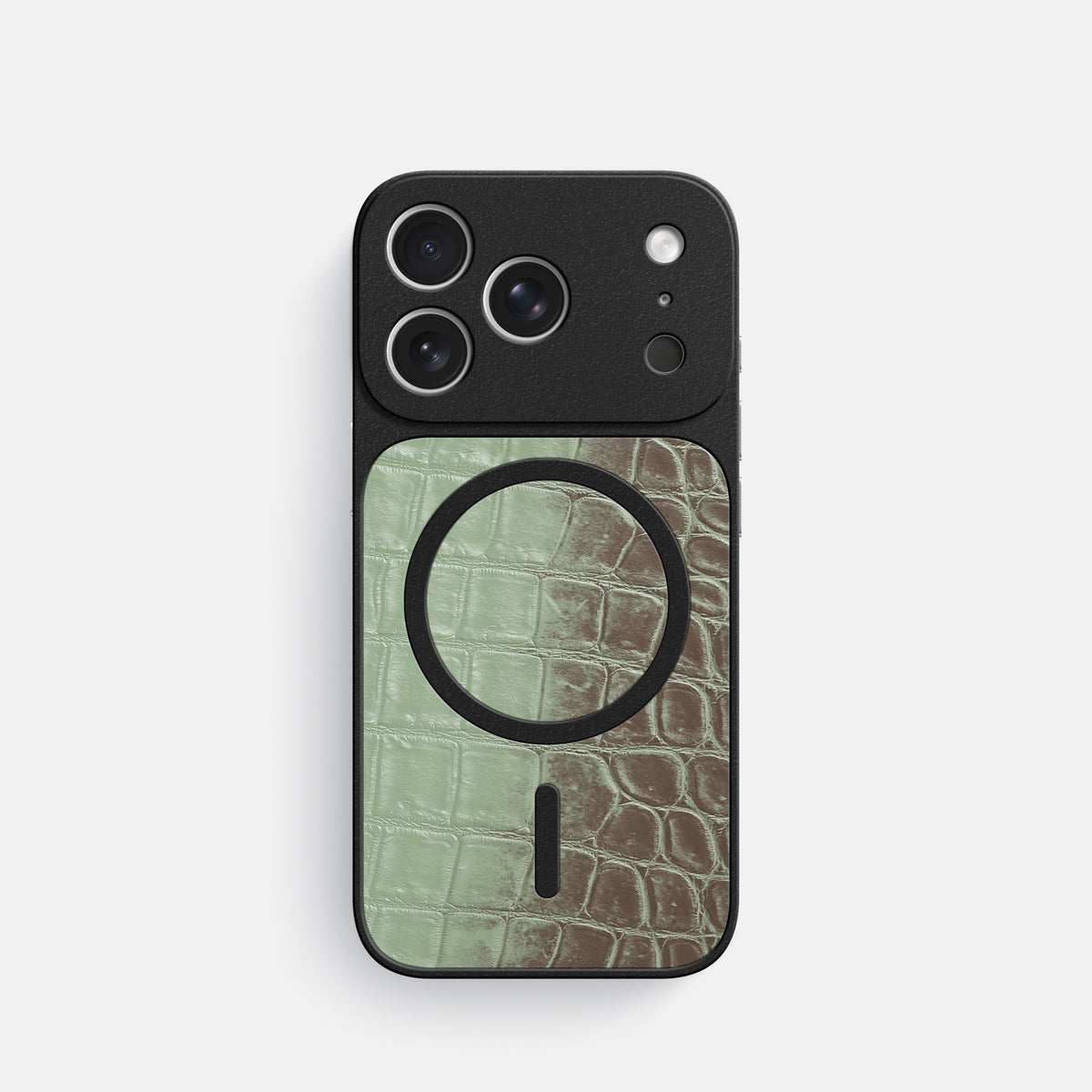 MagSafe Mask For iPhone 17 Pro In Himalayan Crocodile -3 | Pistachio