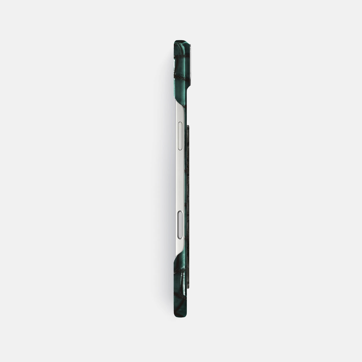 Classic Case With Carbon Dragon For iPhone 17 Air In Patina Alligator -3 | Green-Steel