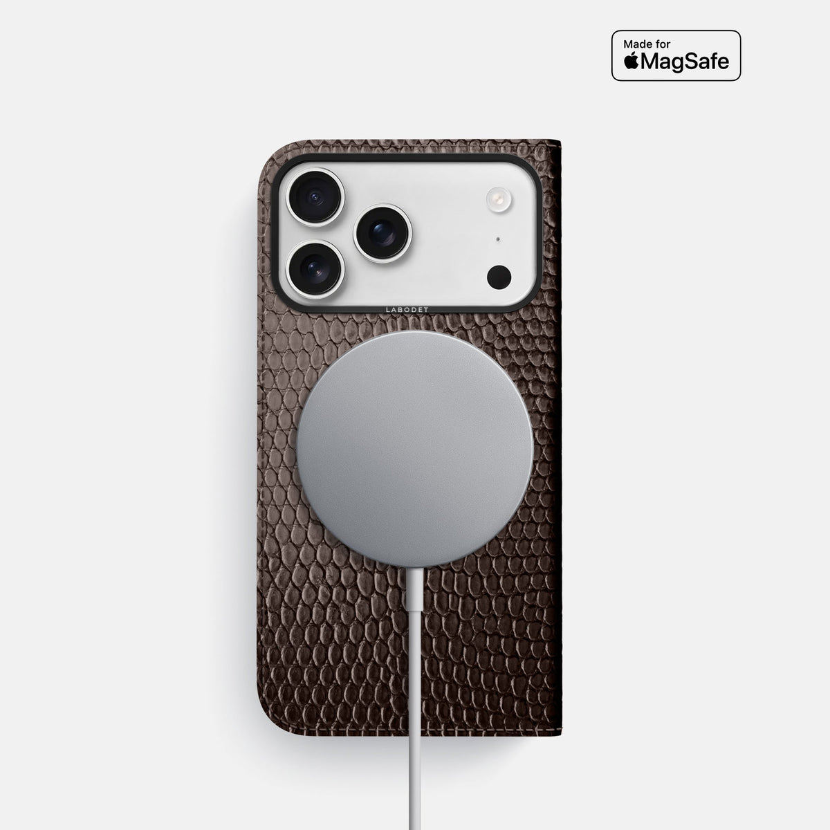 Folio Case For iPhone 18 Pro In Lizard -3 | Brown-Black