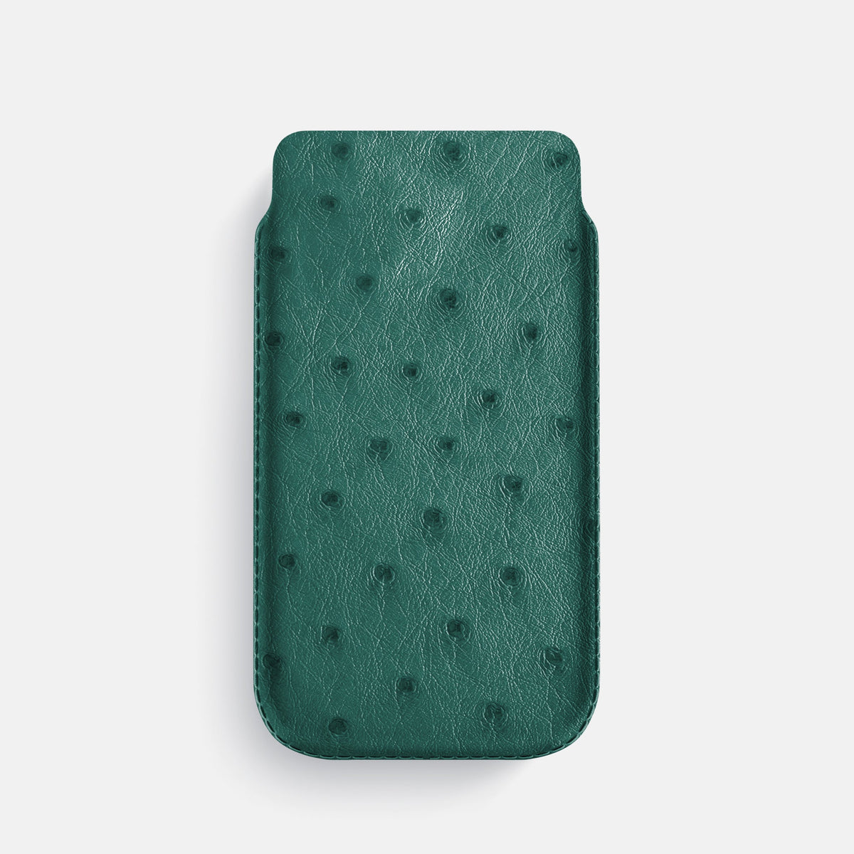 Pouch Case For iPhone 18 Pro In Ostrich -1 | Forest-Green