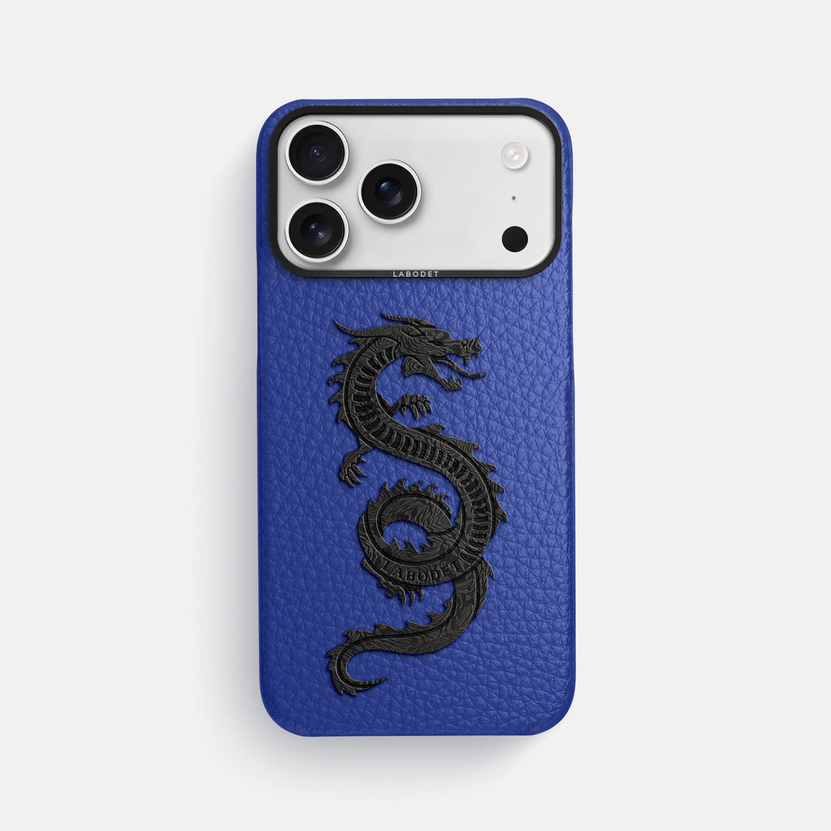 Classic Case With Carbon Dragon For iPhone 17 Pro Max In Calf -1 | Royal-Blue-Black