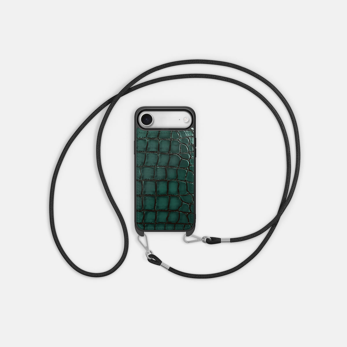 Crossbody Sport Case For iPhone 17 Air In Patina Alligator -5 | Green