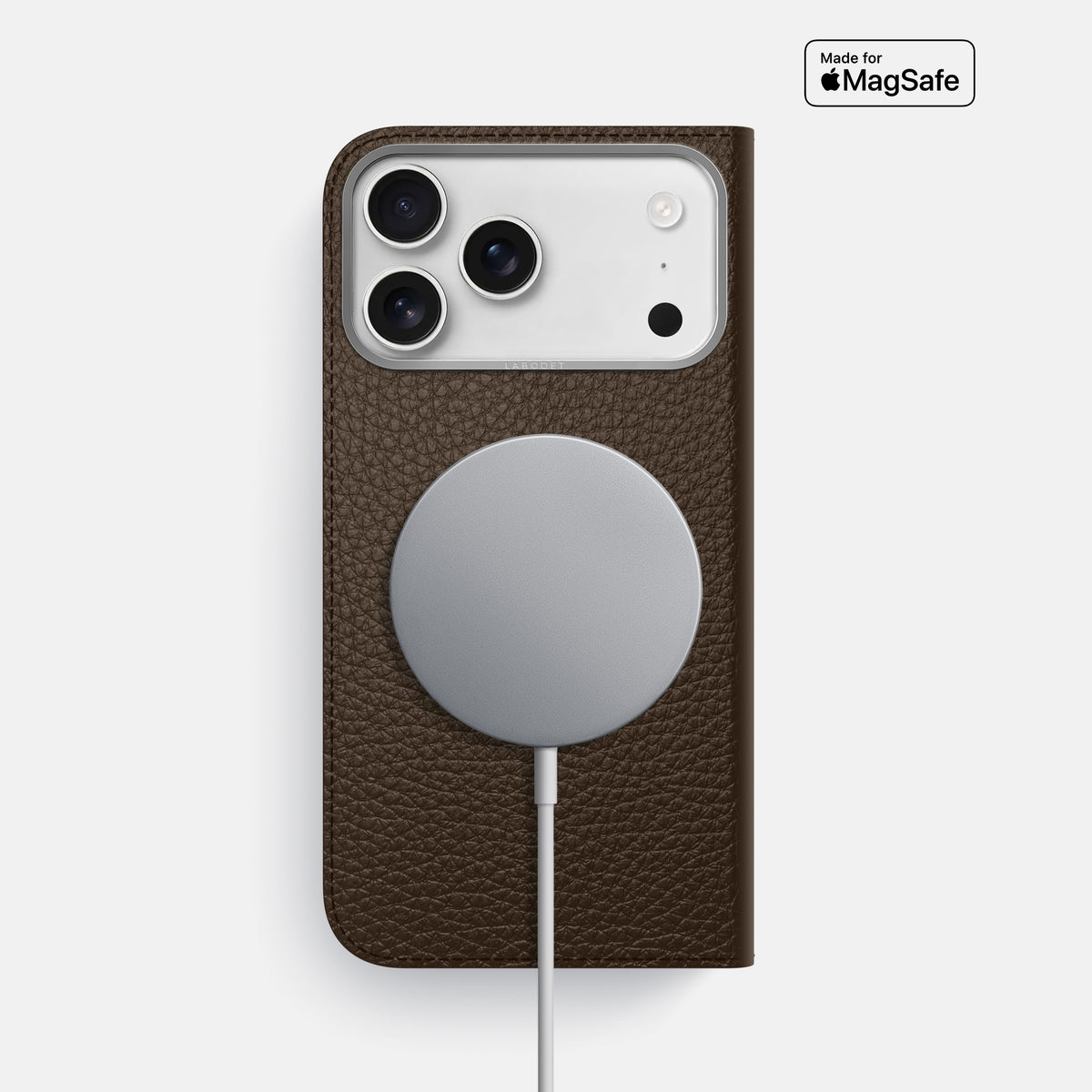 Folio Case For iPhone 17 Pro Max In Calf -3 | Dark-Brown-Steel