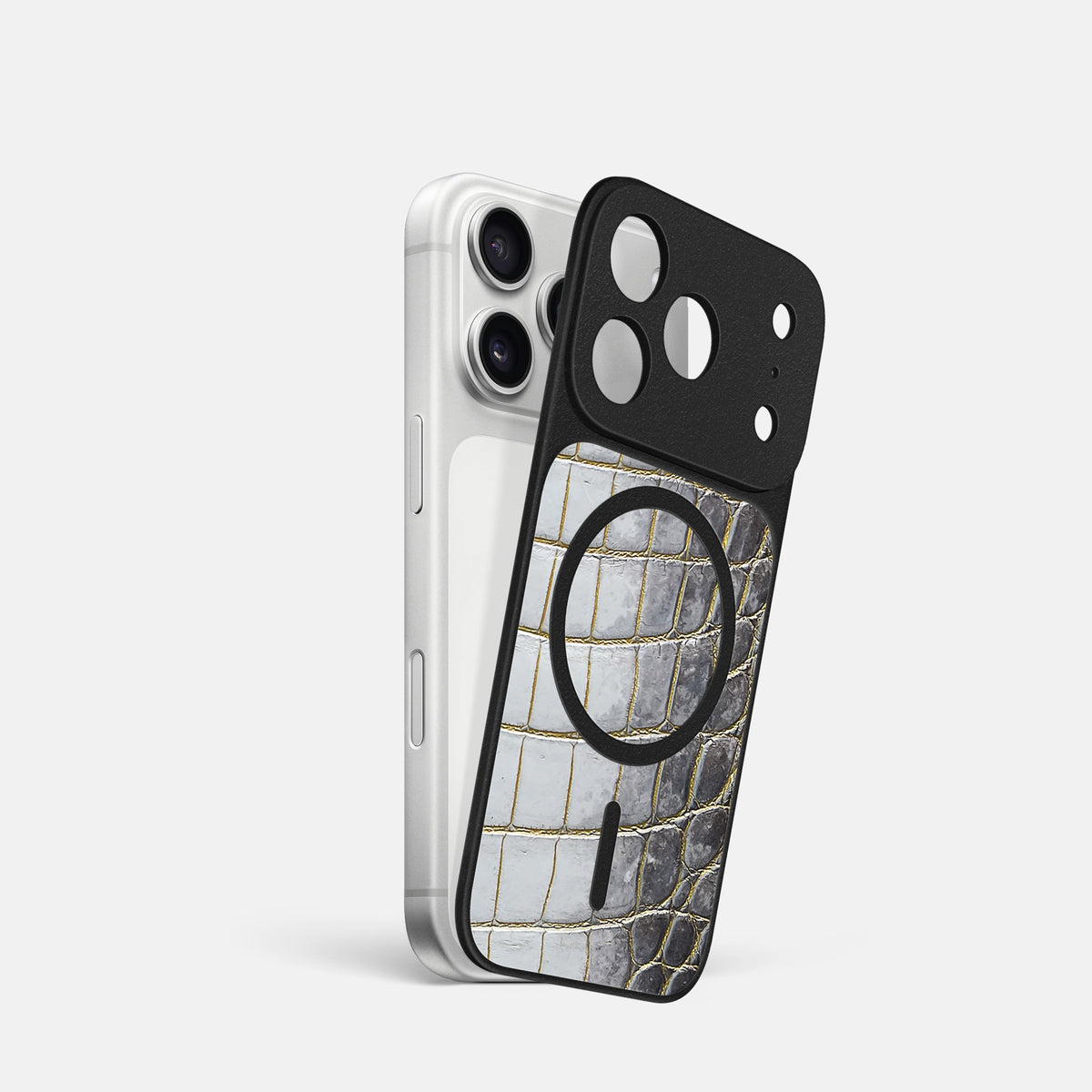 MagSafe Mask For iPhone 17 Pro In Himalayan Crocodile -1 | Gold