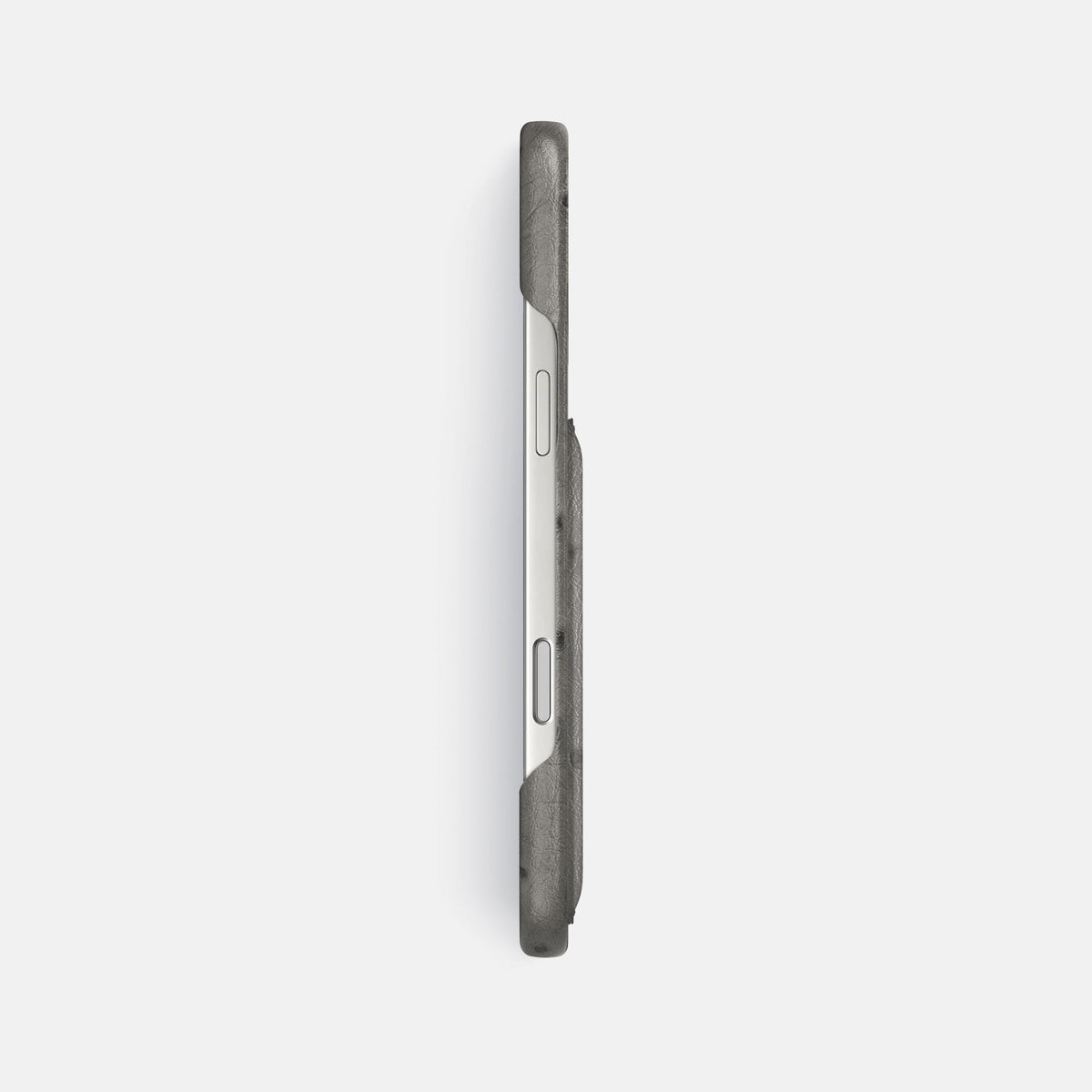 Slim Card Case For iPhone 18 Pro Max In Ostrich -3 | Grey