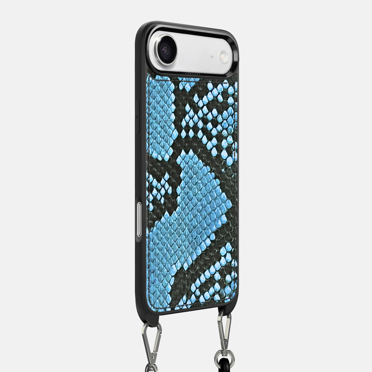 Crossbody Sport Case For iPhone 17 Air In Deluxe Python -2 | Pacific-Blue