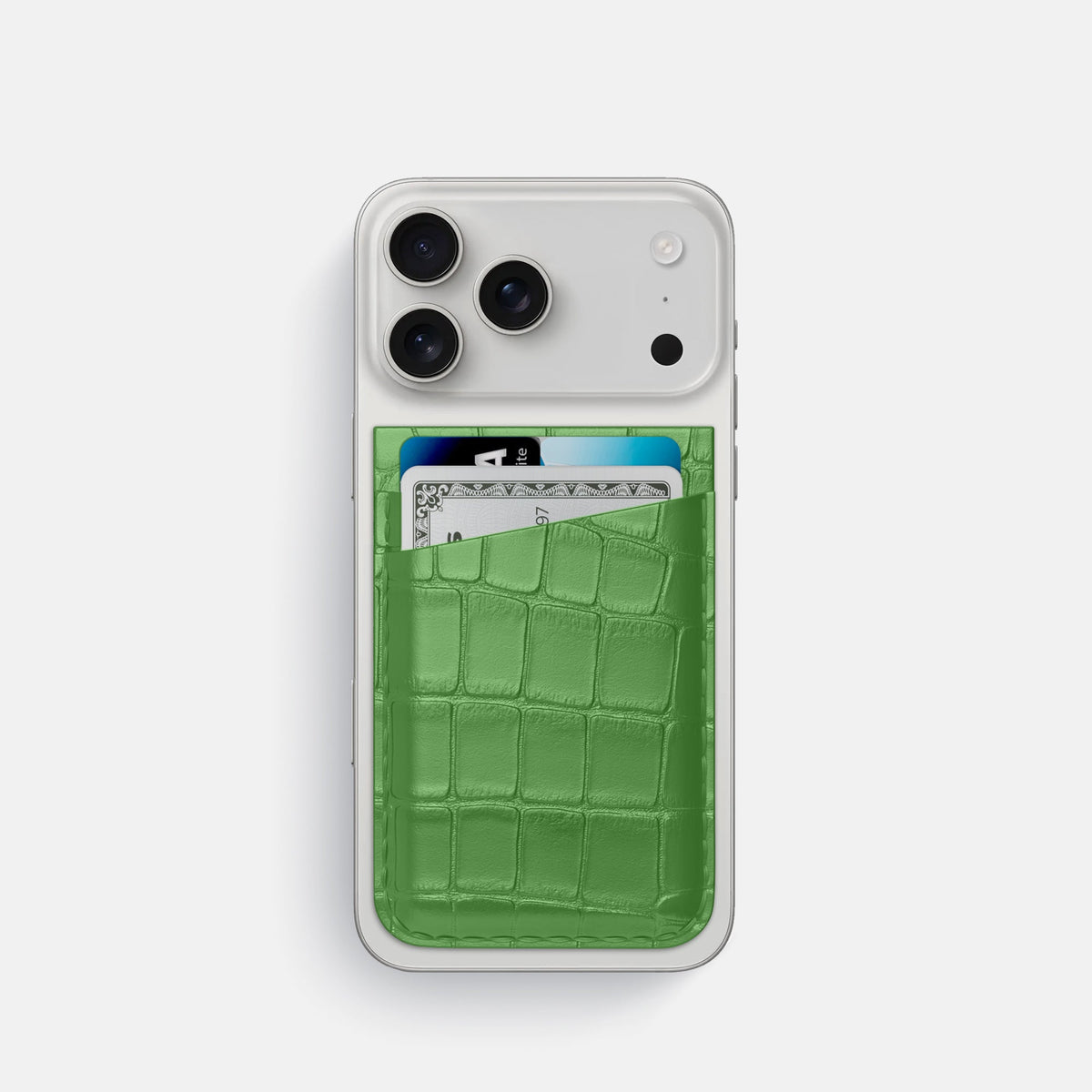 MagSafe Wallet For iPhone 18 Pro In Alligator -1 | Apple-Green