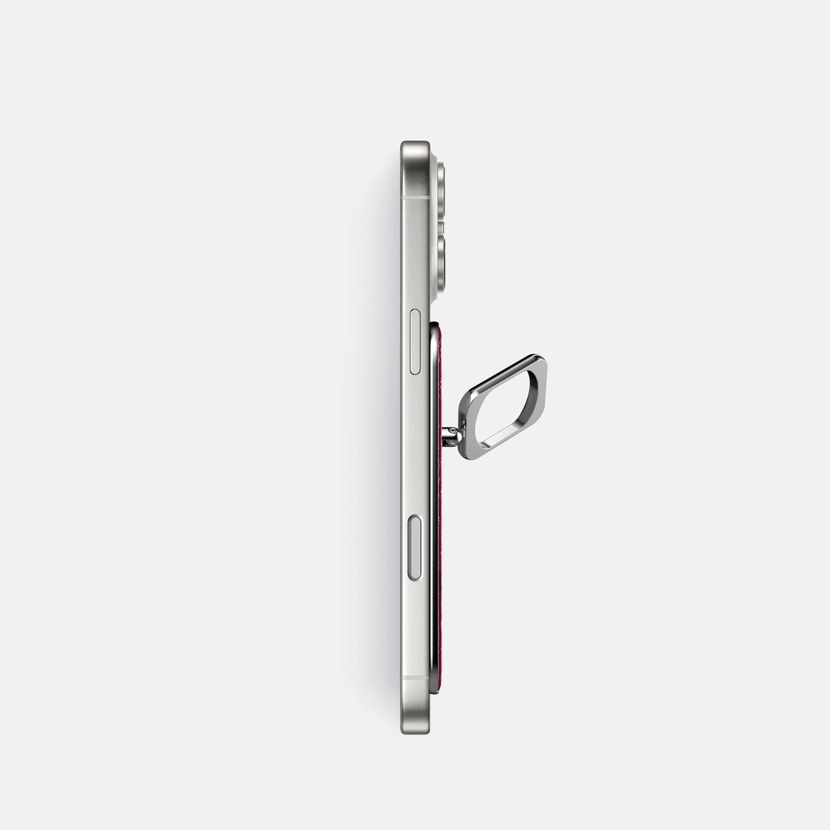 MagSafe Ring For iPhone 18 Pro In Ostrich -3 | Bordeaux-Steel