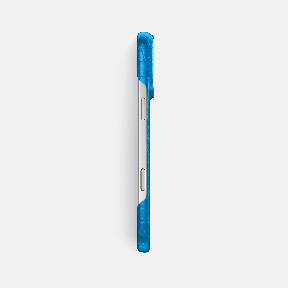 Classic Case For iPhone 17 Pro Max In Porosus Crocodile -3 | Blue-Lagoon-Steel