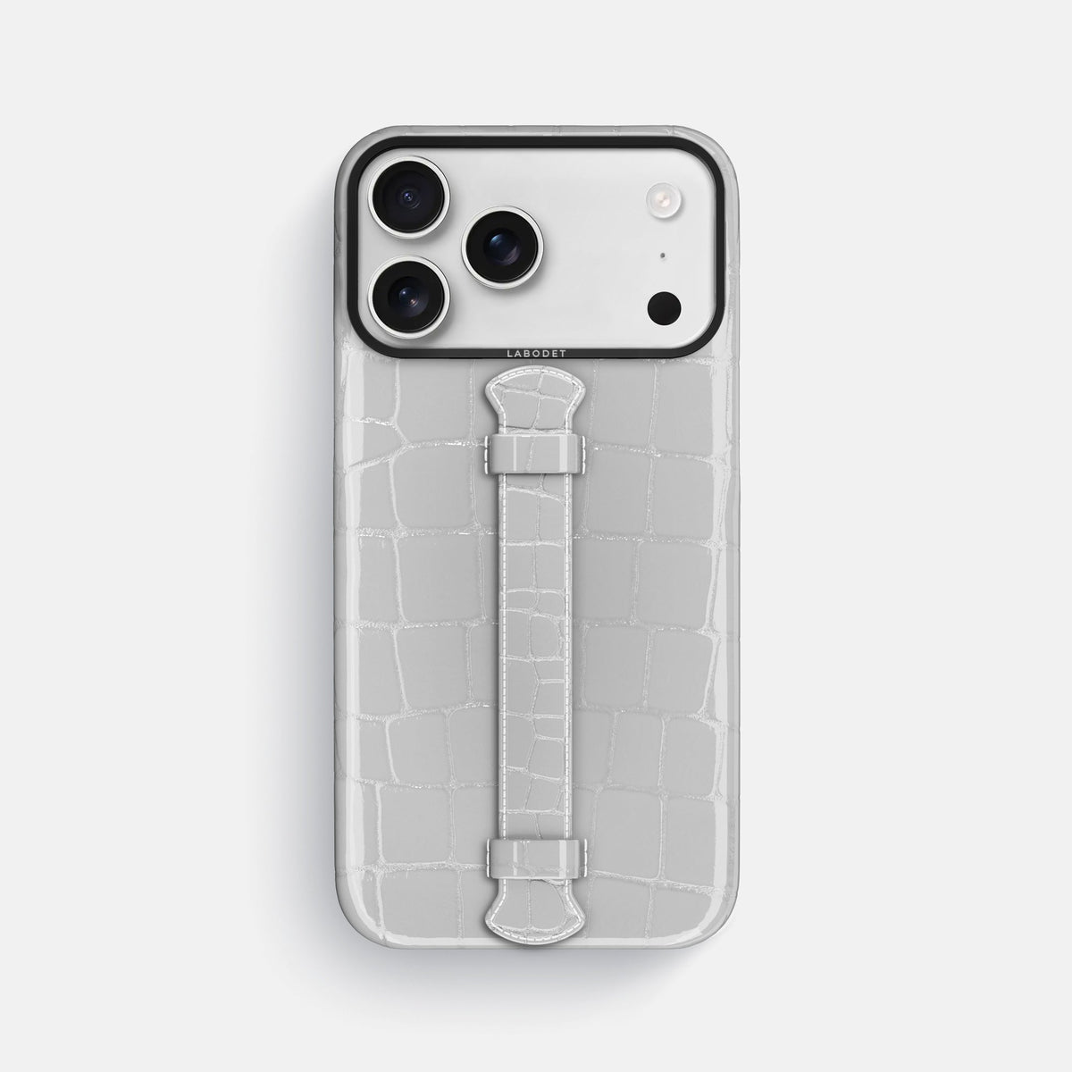 Center Handle For iPhone 18 Pro Max In Shiny Alligator -1 | White-Black
