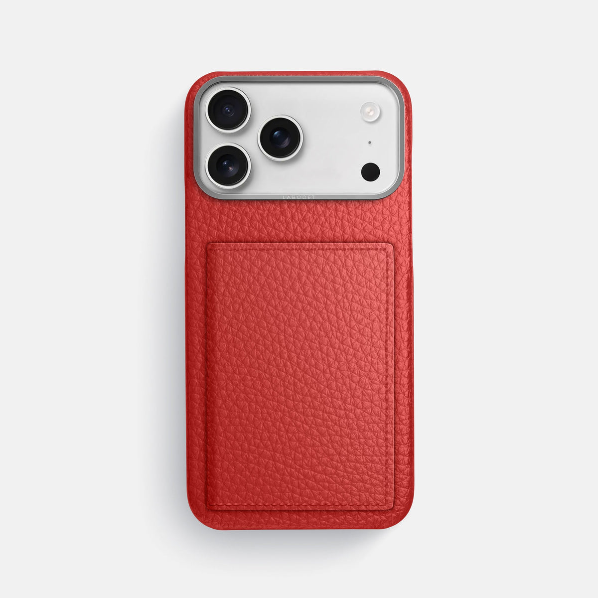 Bi-Fold Case For iPhone 18 Pro Max In Calf -1 | Red-Steel