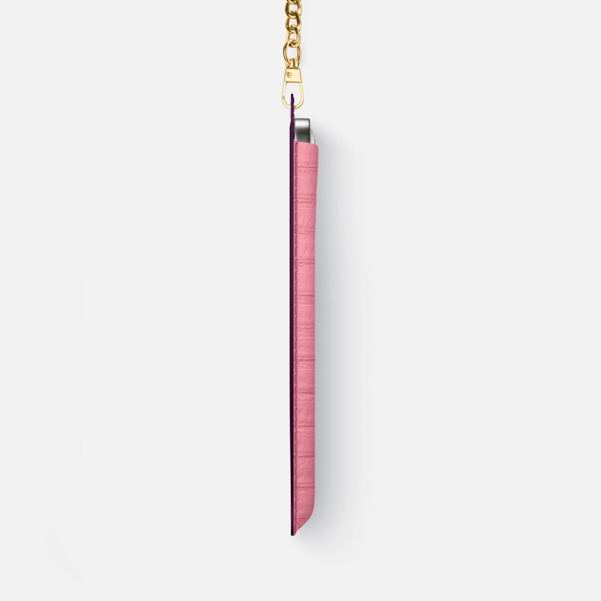Crossbody Bag For iPhone 17 Air In Python -4 | Pink-Gold