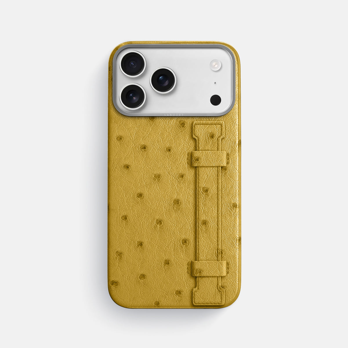 Handle Case For iPhone 17 Pro Max In Ostrich -1 | Gold-Steel