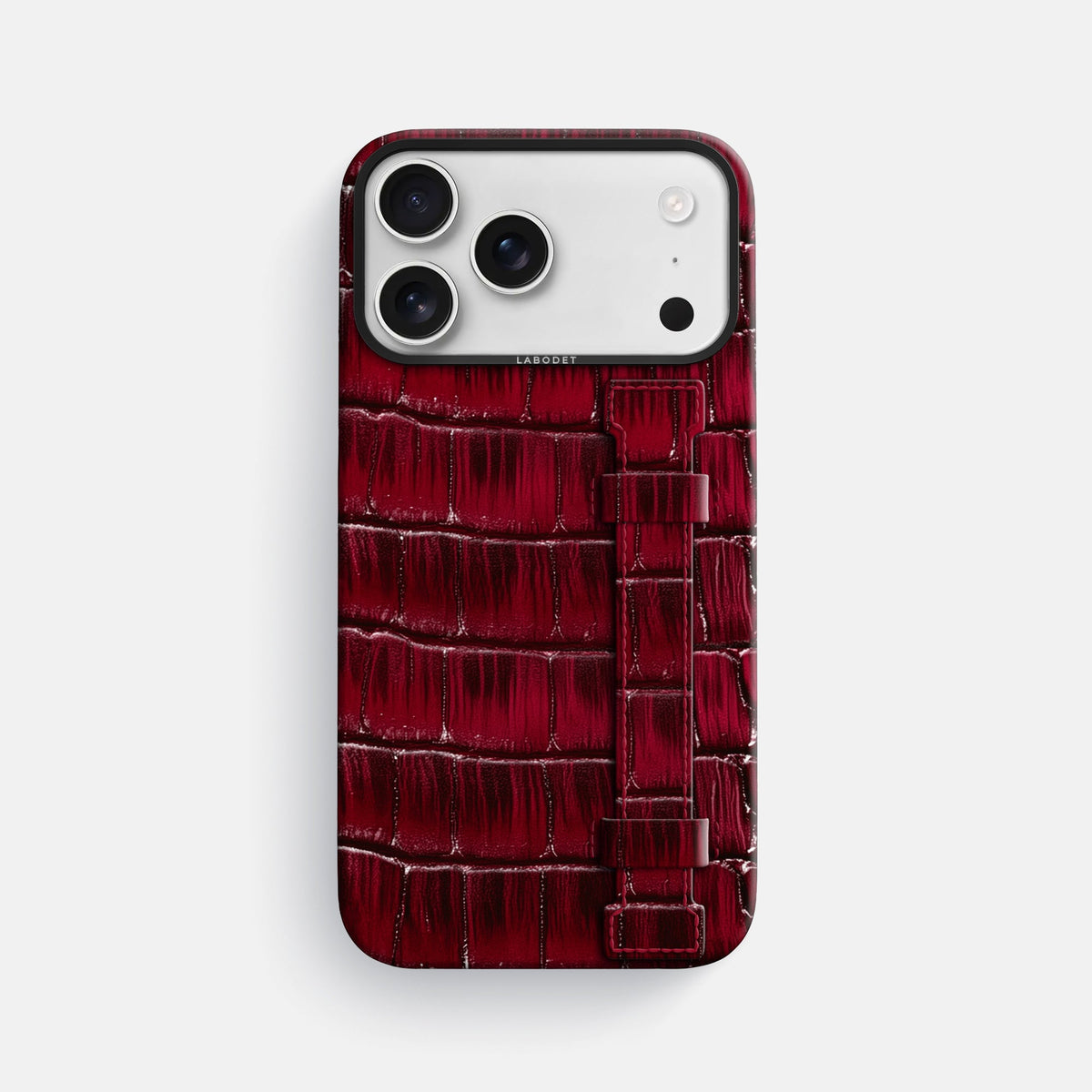 Handle Case For iPhone 18 Pro Max In Patina Alligator -1 | Havana-Burgundy-Black