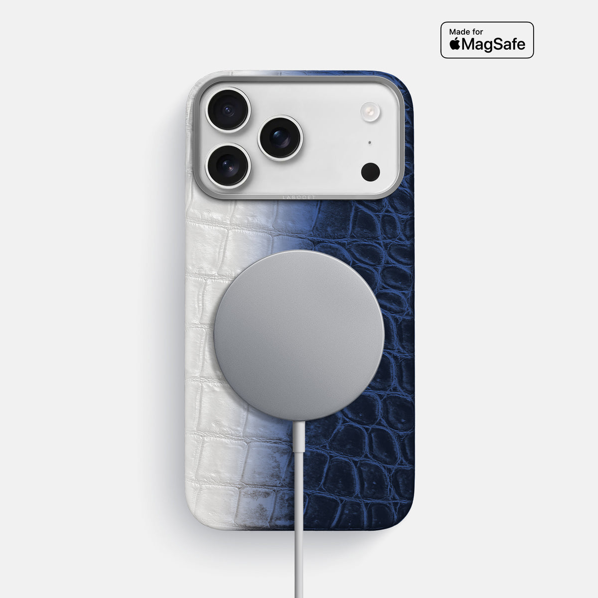 Classic Case For iPhone 17 Pro Max In Himalayan Crocodile -4 | Navy-Blue-Steel