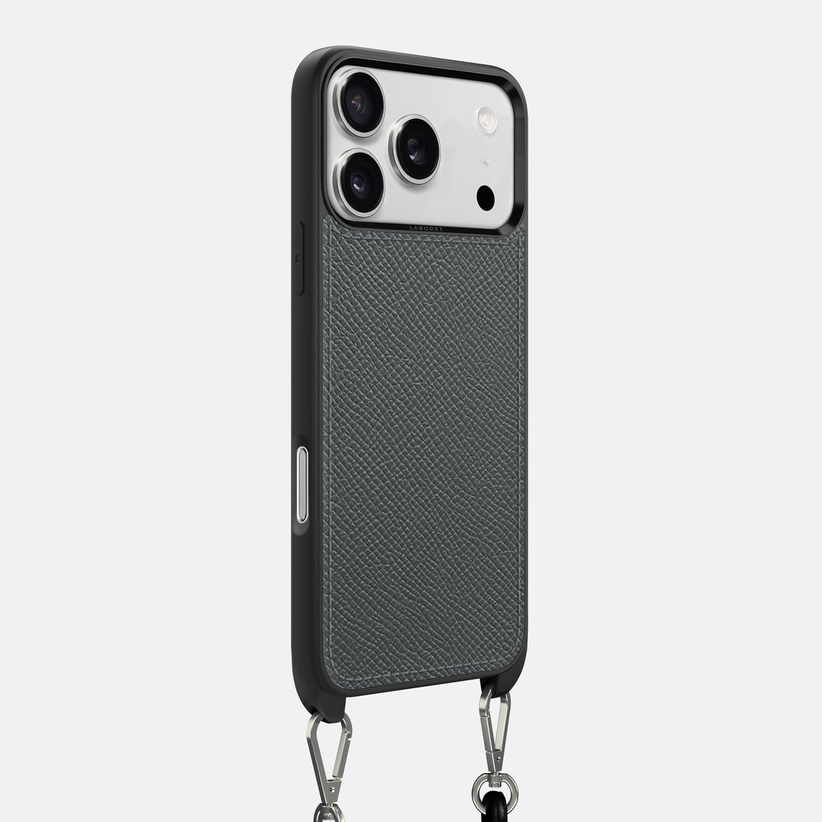 Crossbody Sport Case For iPhone 18 Pro Max In Epsom-Style Calf -2 | Grey